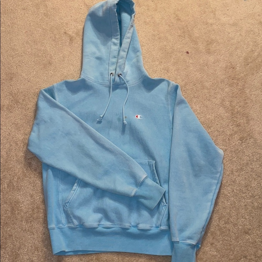 Champion Teal Reverse Weave Thick Hoodie